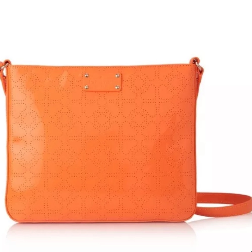 NWT Kate Spade Darby Metro Spade Laser Cut Orange Cross-body Bag 🍊